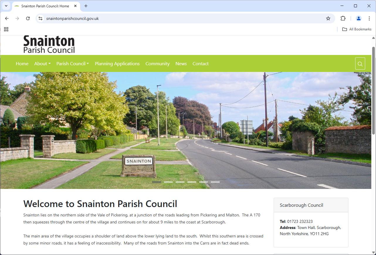 Snainton PC Website